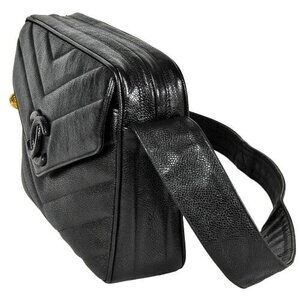 Chanel Caviar Mark Shoulder Chevron Black V Bag Leather Stitch Coco